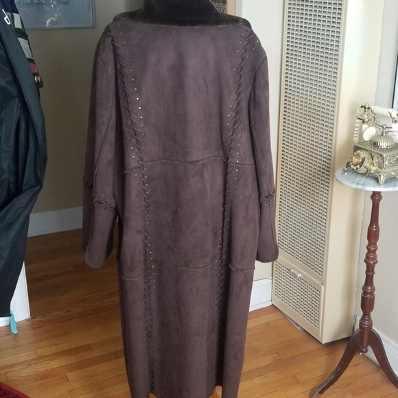 VTG Style NWOT Dennis Basso Brown Fur Coat - Picture 7 of 8